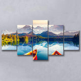 Boat Art 5 Piece Canvas Prints Wall Art Decor, Multi Panels, Mixed Canvas