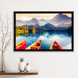 Boat Art Framed Canvas Prints Wall Art Decor, Framed Picture, Floating Frame