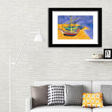 Boats At Saintes-Maries By Vincent Van Gogh-Canvas art,Art Print,Frame art,Plexiglass cover