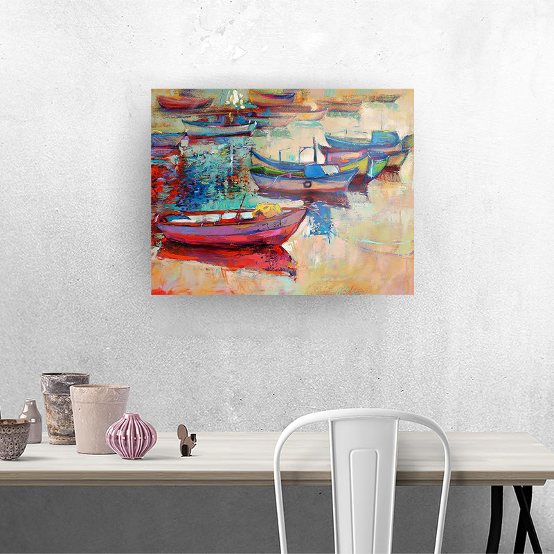 Boats Near The Shore 2 Acrylic Print - Art Prints, Acrylic Wall Art, Acrylic Photo, Wall Decor