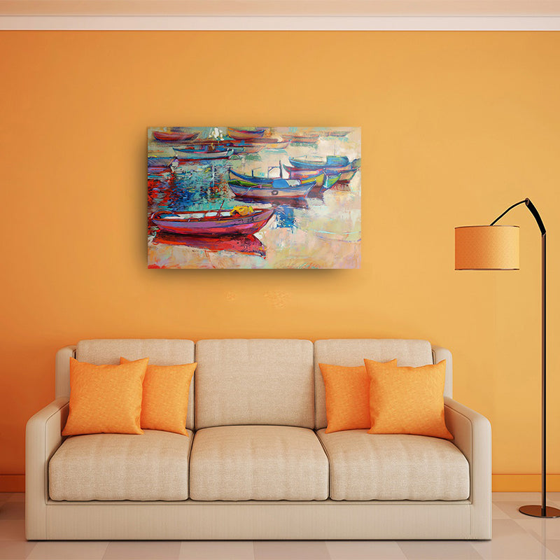 Boats Near The Shore 2 Acrylic Print - Art Prints, Acrylic Wall Art, Acrylic Photo, Wall Decor