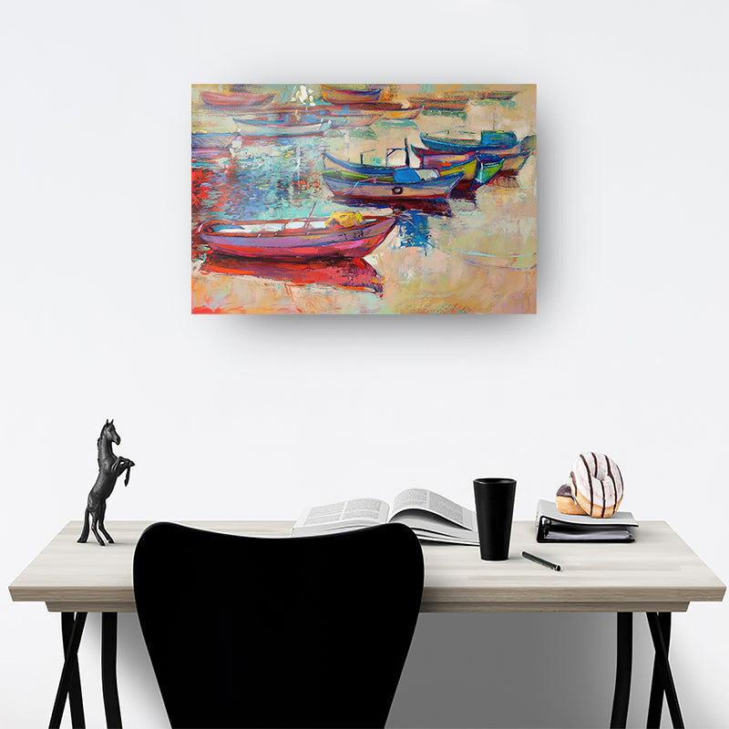 Boats Near The Shore 2 Acrylic Print - Art Prints, Acrylic Wall Art, Acrylic Photo, Wall Decor