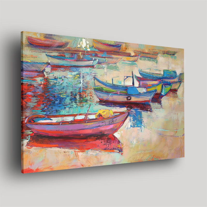 Boats Near The Shore 2 Acrylic Print - Art Prints, Acrylic Wall Art, Acrylic Photo, Wall Decor