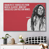 Bob Marley Deep Quotes Art Canvas Prints Wall Art, Home Living Room Decor, Large Canvas