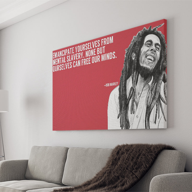 Bob Marley Deep Quotes Art Canvas Prints Wall Art, Home Living Room Decor, Large Canvas