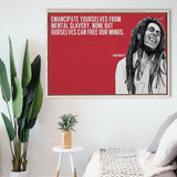 Bob Marley Deep Quotes Art Framed Canvas Prints Wall Art, Floating Frame, Large Canvas Home Decor