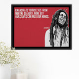 Bob Marley Deep Quotes Art Framed Canvas Prints Wall Art, Floating Frame, Large Canvas Home Decor