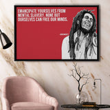 Bob Marley Deep Quotes Art Framed Canvas Prints Wall Art, Floating Frame, Large Canvas Home Decor