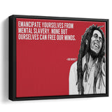 Bob Marley Deep Quotes Art Framed Canvas Prints Wall Art, Floating Frame, Large Canvas Home Decor