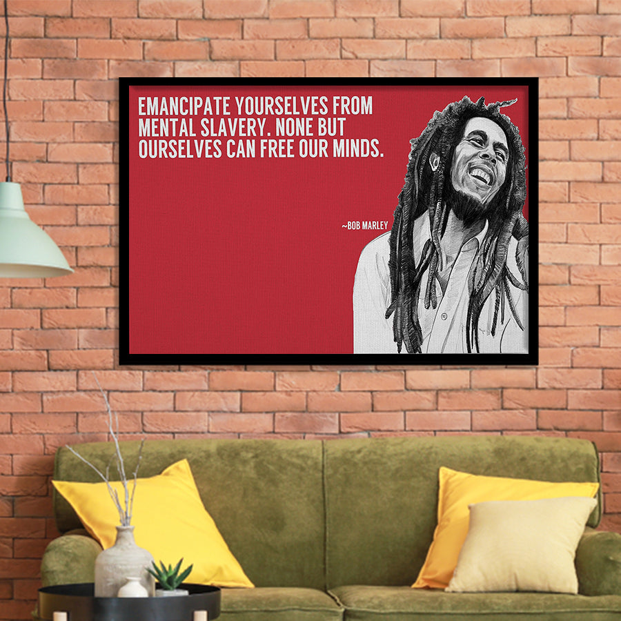 Bob Marley Deep Quotes Art Framed Art Prints Wall Decor, Framed Picture, Large Art Prints