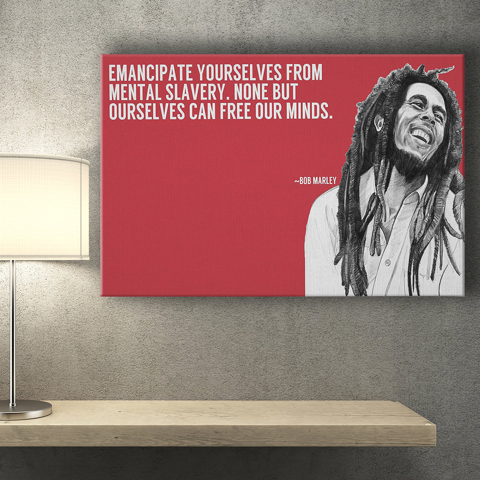 Bob Marley Deep Quotes Art Canvas Prints Wall Art, Home Living Room Decor, Large Canvas