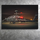 Boeing Ah 64 Apache Military Aircraft Canvas Prints Wall Art Decor - Painting Canvas, Art Prints, Ready to Hang