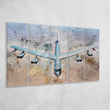 Boeing B-52 Stratofortress, Strategic Bomber Print, Military Aircrafts,5 Pieces B, Canvas Prints Wall Art Home Decor,X Large Canvas