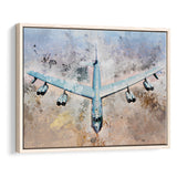 Boeing B-52 Stratofortress, Strategic Bomber Print, Military Aircrafts, Framed Canvas Prints Wall Art Home Decor,Floating Frame