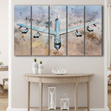Boeing B-52 Stratofortress, Strategic Bomber Print, Military Aircrafts,5 Pieces B, Canvas Prints Wall Art Home Decor,X Large Canvas