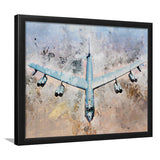 Boeing B-52 Stratofortress, Strategic Bomber Print, Military Aircrafts, Framed Art Prints Wall Art Home Decor, Ready to Hang