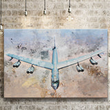 Boeing B-52 Stratofortress, Strategic Bomber Print, Military Aircrafts, Canvas Prints Wall Art Home Decor