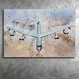 Boeing B-52 Stratofortress, Strategic Bomber Print, Military Aircrafts, Canvas Prints Wall Art Home Decor