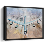 Boeing B-52 Stratofortress, Strategic Bomber Print, Military Aircrafts, Framed Canvas Prints Wall Art Home Decor,Floating Frame