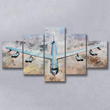 Boeing B-52 Stratofortress, Strategic Bomber Print, Military Aircrafts, Multi Panels, Canvas Prints Wall Art Home Decor