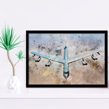 Boeing B-52 Stratofortress, Strategic Bomber Print, Military Aircrafts, Framed Art Prints Wall Art Home Decor, Ready to Hang