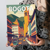 Bogota Retro Art Print ,City Art Print, Large Canvas, Canvas Print Wall Art Home Decor