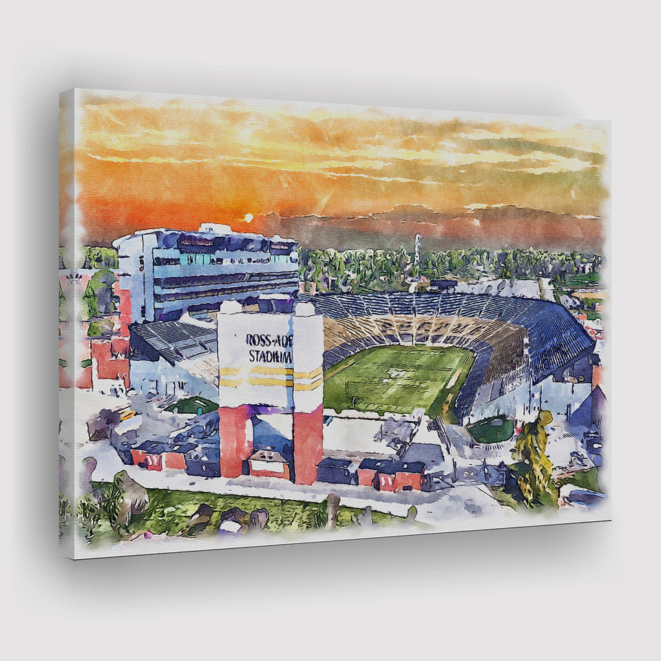 Boilermakers Stadium Ross Ade Stadium Watercolor, Sport Art Prints Fan Gift, Canvas Prints Wall Art Decor