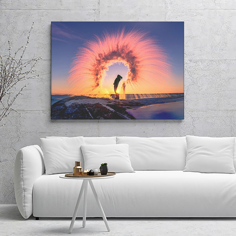 Boiling Water Abstract In The Ice Canvas Wall Art - Canvas Prints, Prints For Sale, Painting Canvas,Canvas On Sale