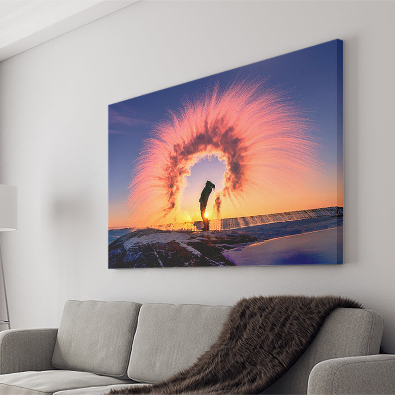 Boiling Water Abstract In The Ice Canvas Wall Art - Canvas Prints, Prints For Sale, Painting Canvas,Canvas On Sale