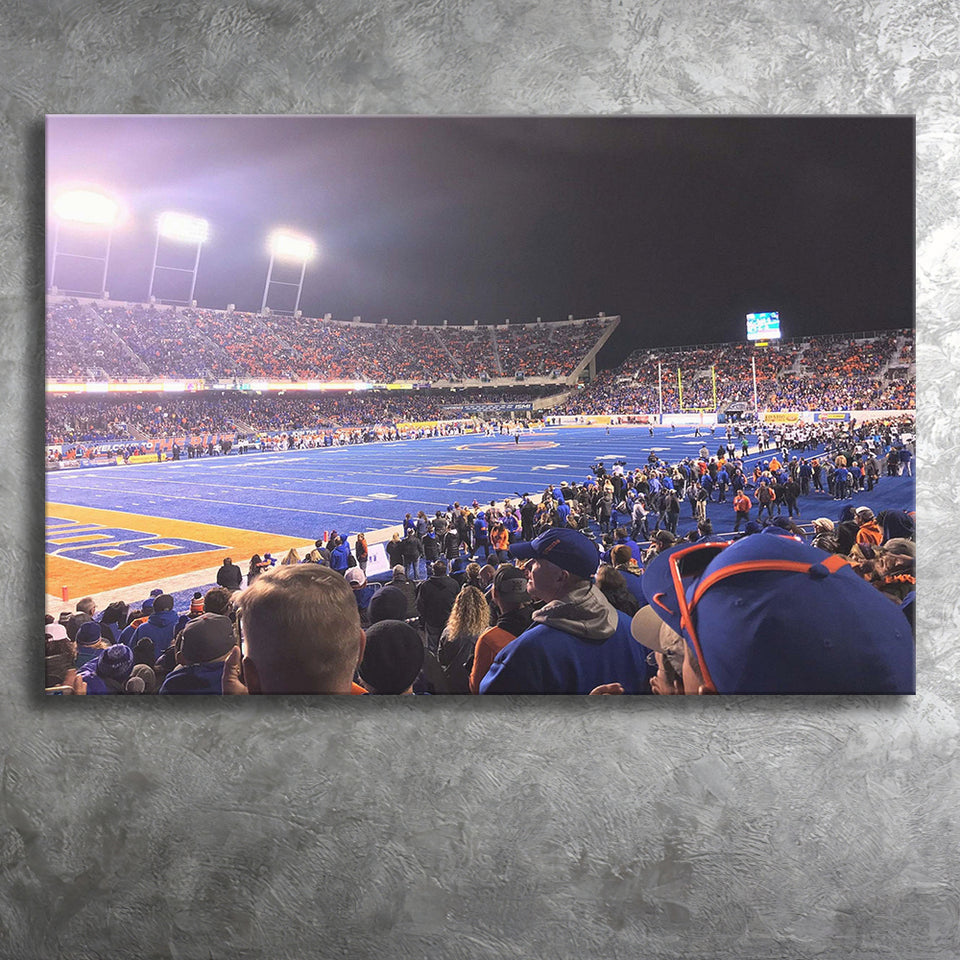 Boise State Broncos Wall Art Alberstsons Stadium Canvas Prints,Sport Stadium Art Prints, Fan Gift, Wall Decor
