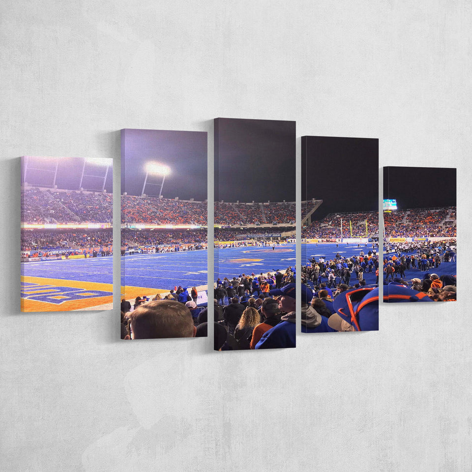 Boise State Broncos Wall Art Alberstsons Stadium Canvas Prints,Multi Panels,Sport Stadium Art Prints, Fan Gift