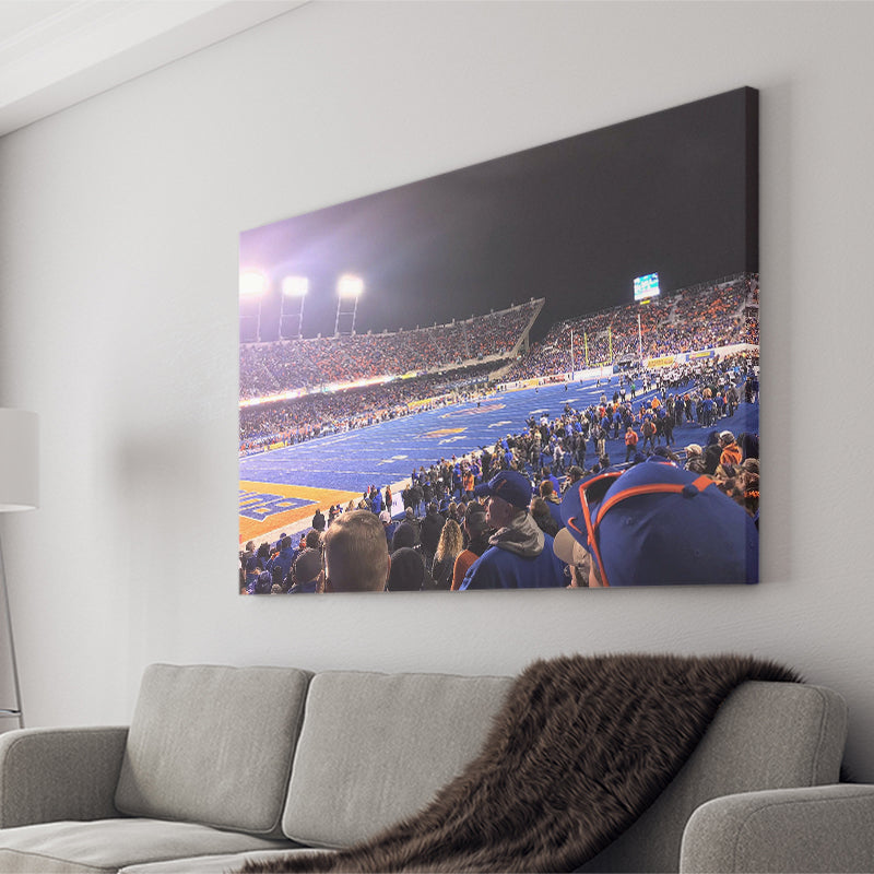 Boise State Broncos Wall Art Alberstsons Stadium Canvas Prints,Sport Stadium Art Prints, Fan Gift, Wall Decor