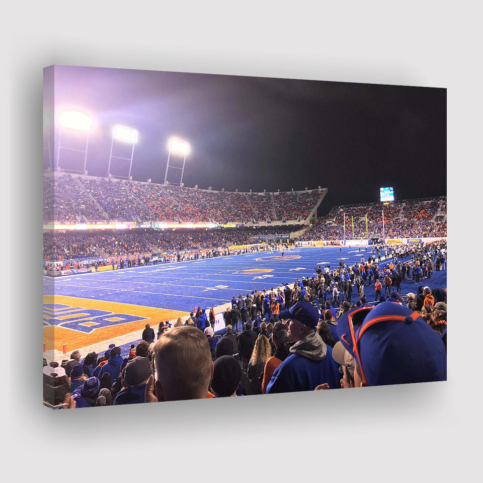 Boise State Broncos Wall Art Alberstsons Stadium Canvas Prints,Sport Stadium Art Prints, Fan Gift, Wall Decor