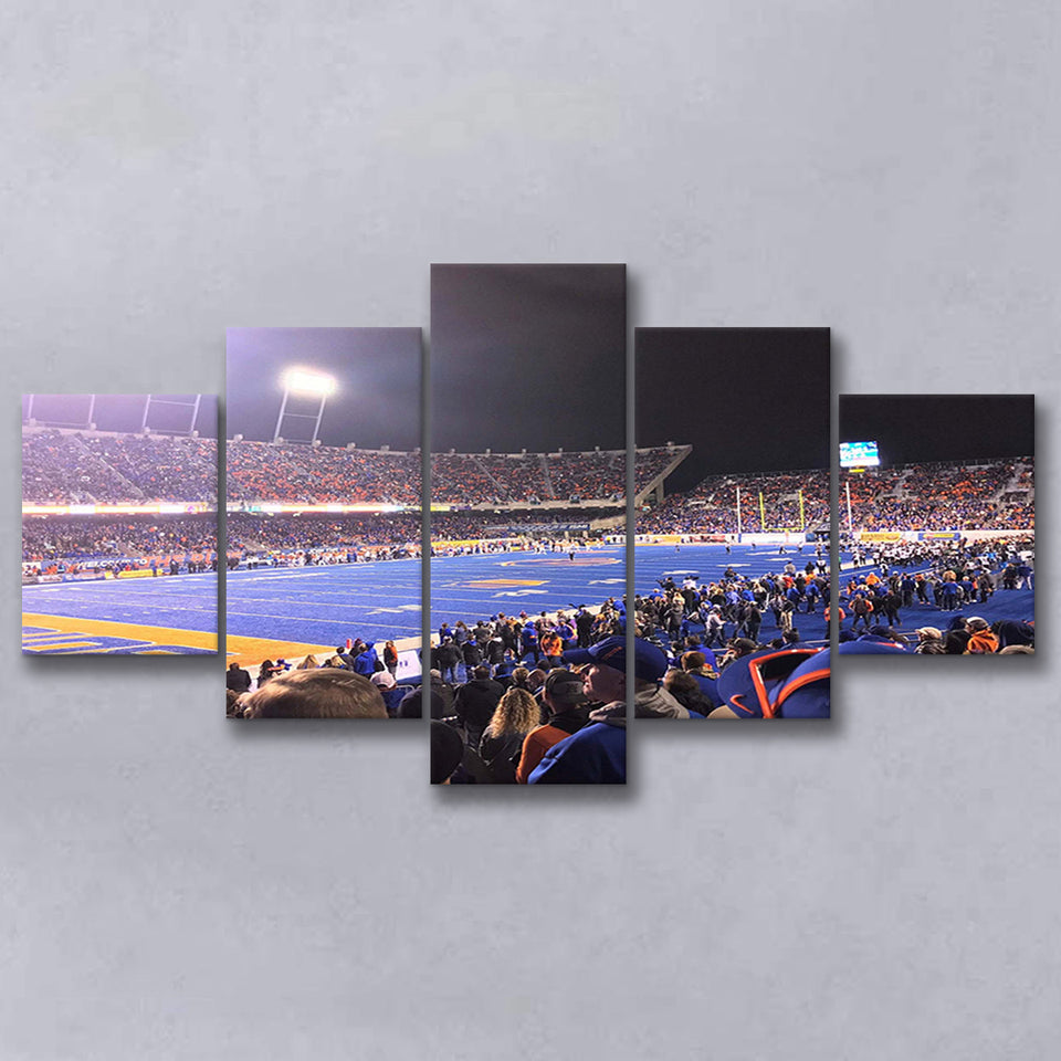 Boise State Broncos Wall Art Alberstsons Stadium Canvas Prints,Multi Panels,Sport Stadium Art Prints, Fan Gift
