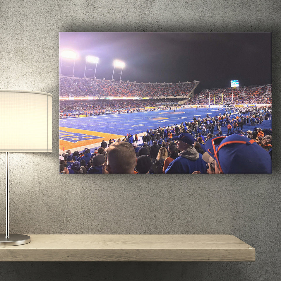 Boise State Broncos Wall Art Alberstsons Stadium Canvas Prints,Sport Stadium Art Prints, Fan Gift, Wall Decor