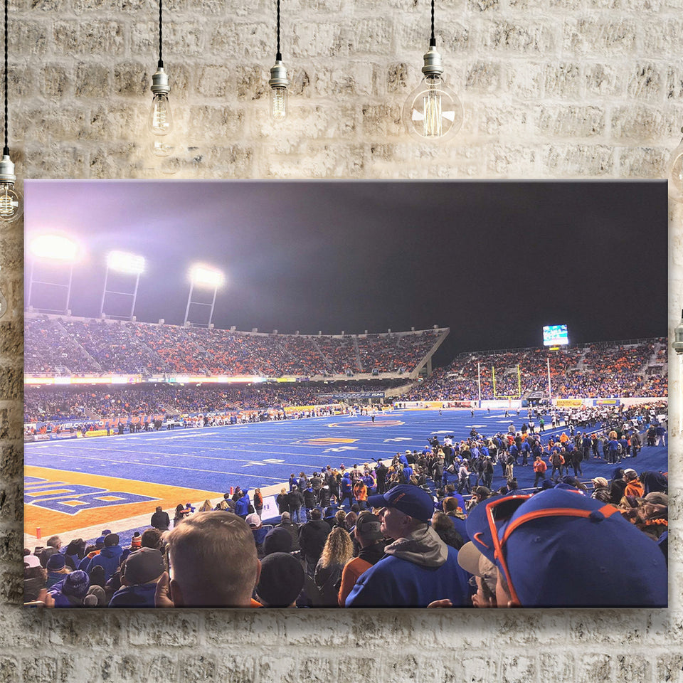 Boise State Broncos Wall Art Alberstsons Stadium Canvas Prints,Sport Stadium Art Prints, Fan Gift, Wall Decor