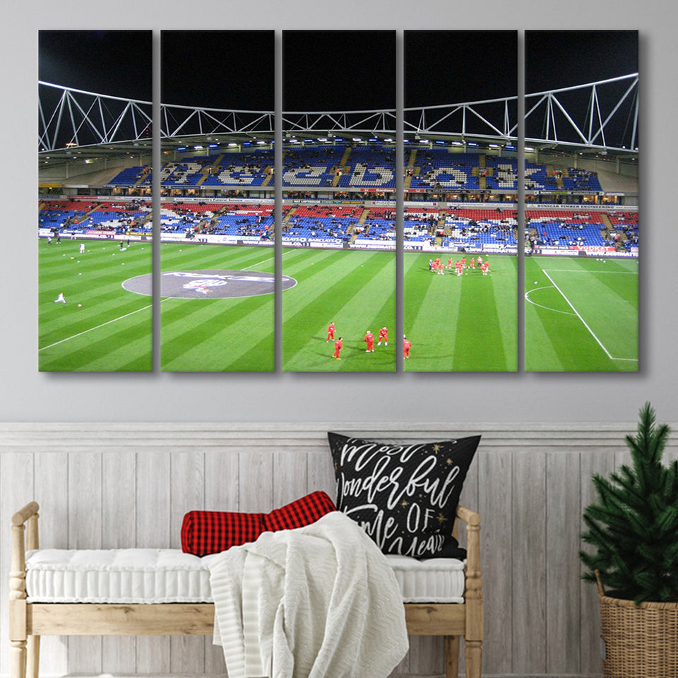 Bolton Wanderers Stadium Canvas Prints Bolton Stadium Wall Art Reebok,Multi Panels B,Sport Stadium Art Prints, Fan Gift