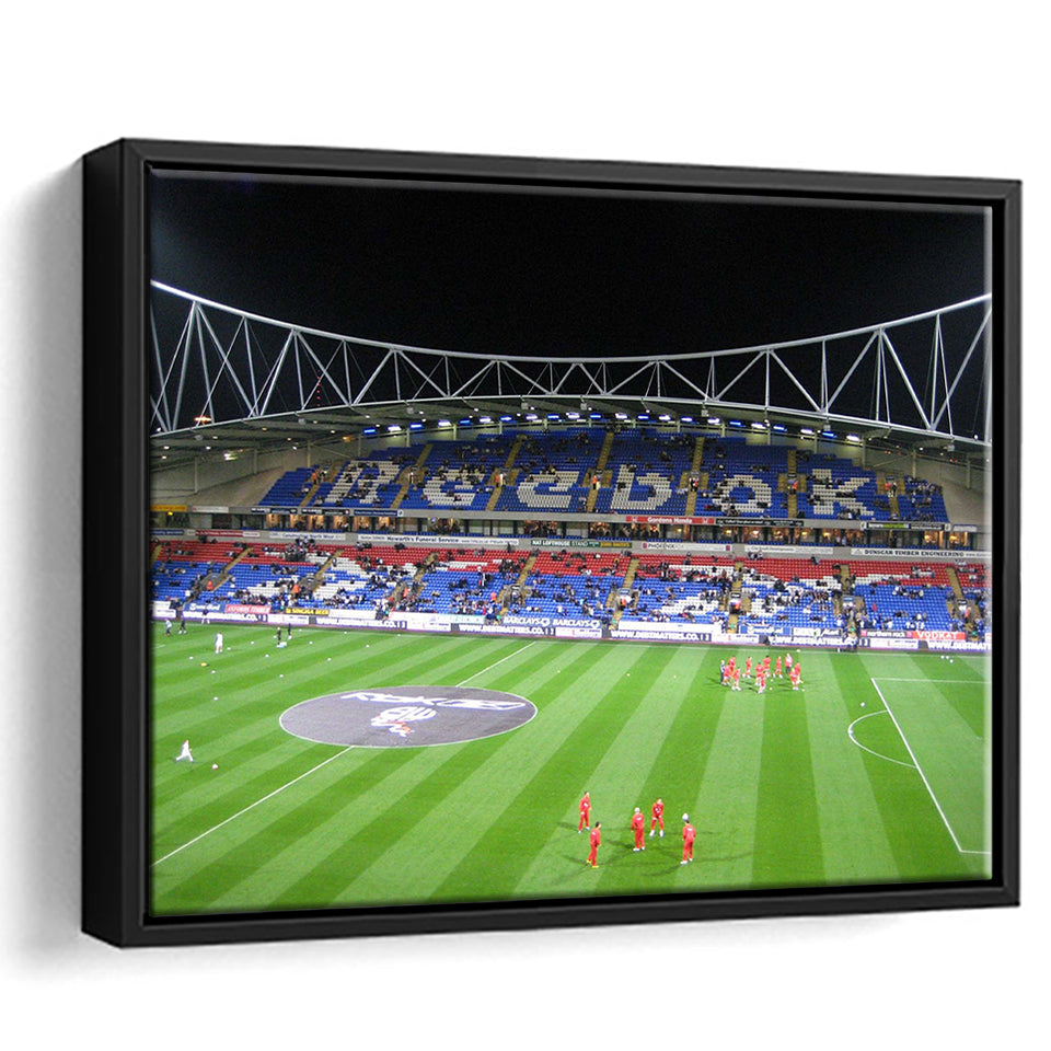 Bolton Wanderers Stadium Framed Canvas Prints Bolton Stadium Wall Art Reebok,Sport Stadium Art Prints, Fan Gift