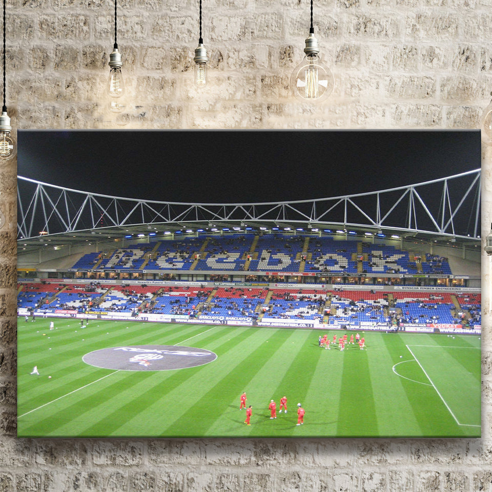 Bolton Wanderers Stadium Canvas Prints Bolton Stadium Wall Art Reebok,Sport Stadium Art Prints, Fan Gift, Wall Decor