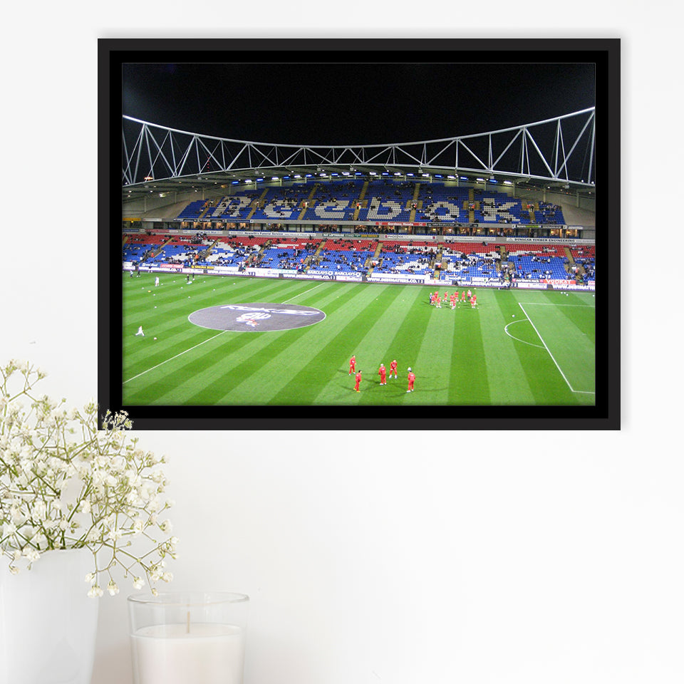 Bolton Wanderers Stadium Framed Canvas Prints Bolton Stadium Wall Art Reebok,Sport Stadium Art Prints, Fan Gift