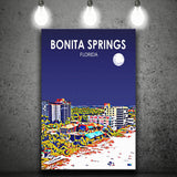 Bonita Springs FL Art V1 ,City Art Print, Large Canvas, Canvas Print Wall Art Home Decor