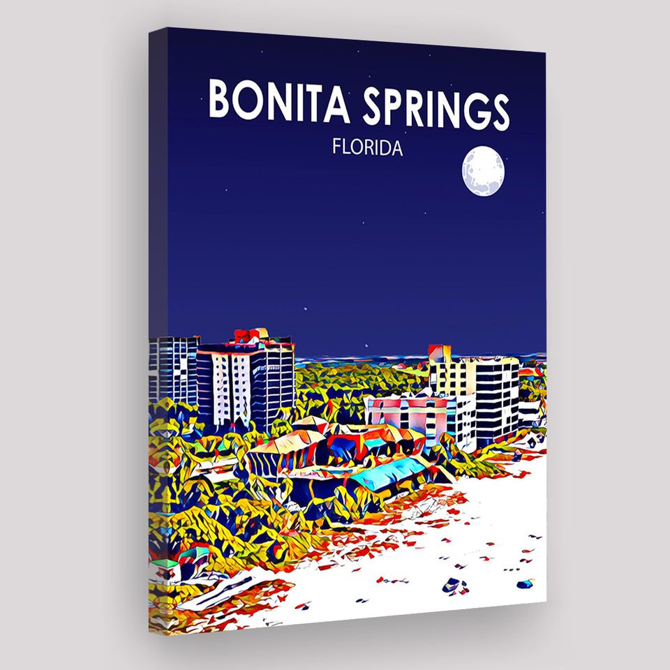 Bonita Springs FL Art V1 ,City Art Print, Large Canvas, Canvas Print Wall Art Home Decor