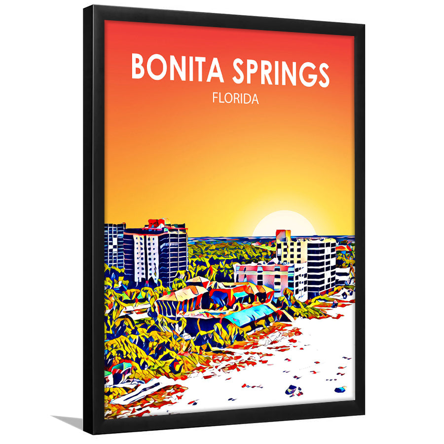 Bonita Springs FL Art, City Art Print, Framed Art Print Wall Art Home Decor, Framed Picture