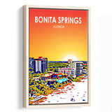 Bonita Springs FL Art, Large Canvas, Framed Canvas Print Wall Art Home Decor, Floating Frame