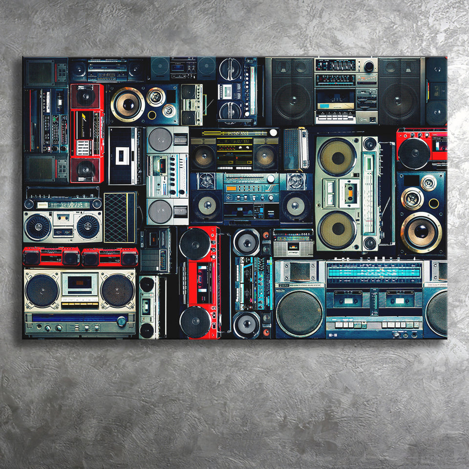 Boombox Canvas Prints Wall Art Decor - Painting Canvas,Home Decor, Ready to Hang