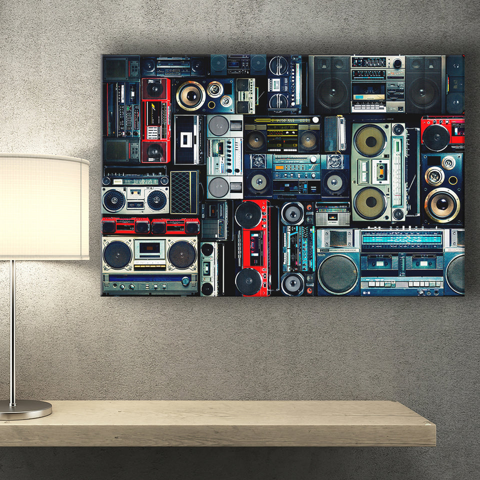 Boombox Canvas Prints Wall Art Decor - Painting Canvas,Home Decor, Ready to Hang