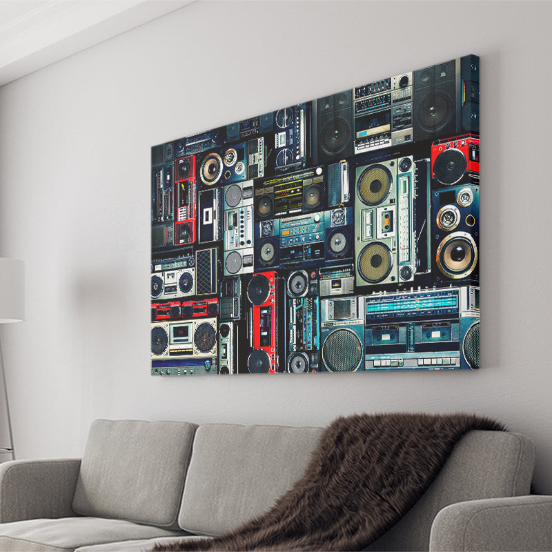 Boombox Canvas Prints Wall Art Decor - Painting Canvas,Home Decor, Ready to Hang