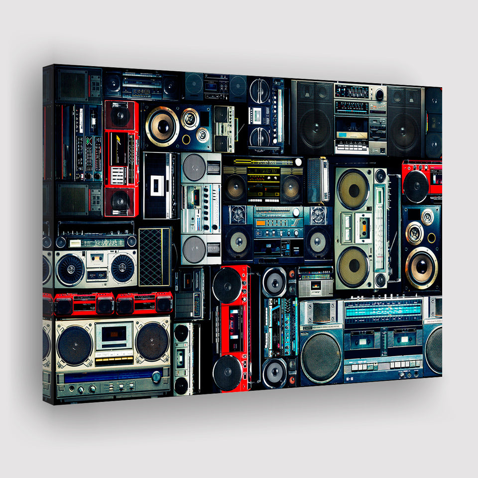 Boombox Canvas Prints Wall Art Decor - Painting Canvas,Home Decor, Ready to Hang