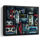 Boombox Framed Canvas Prints Wall Art Decor, Framed Picture, Floating Frame