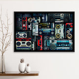 Boombox Framed Canvas Prints Wall Art Decor, Framed Picture, Floating Frame
